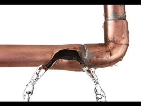 repairing metal water pipe leak in house|fixing a broken water pipe.